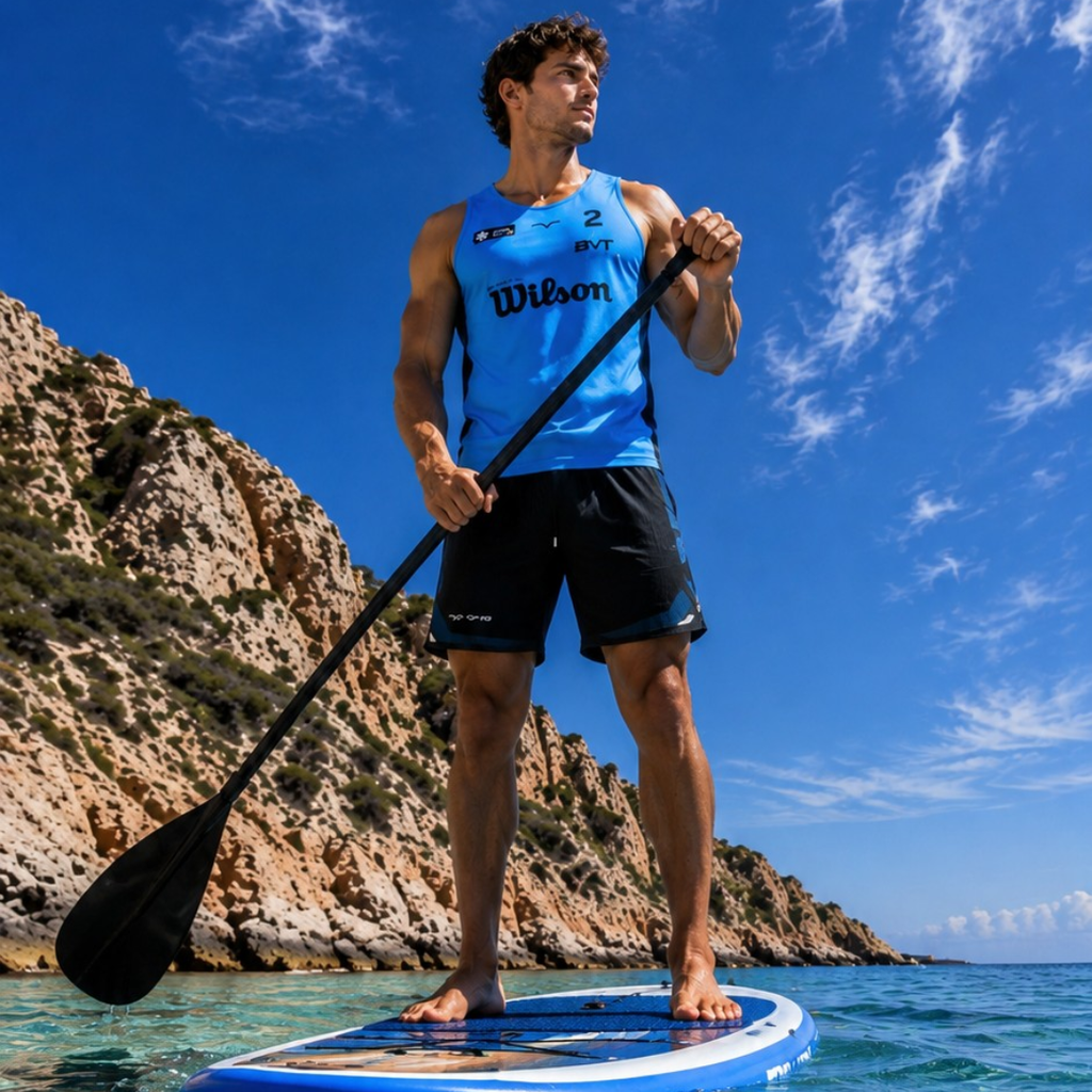 Canotta da beach volley azzurra – CEV European Cup 2026 Limited Edition