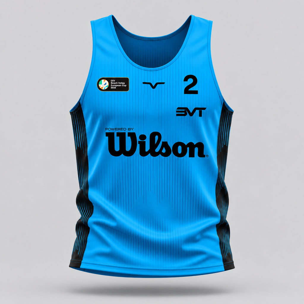 Canotta da beach volley azzurra – CEV European Cup 2026 Limited Edition