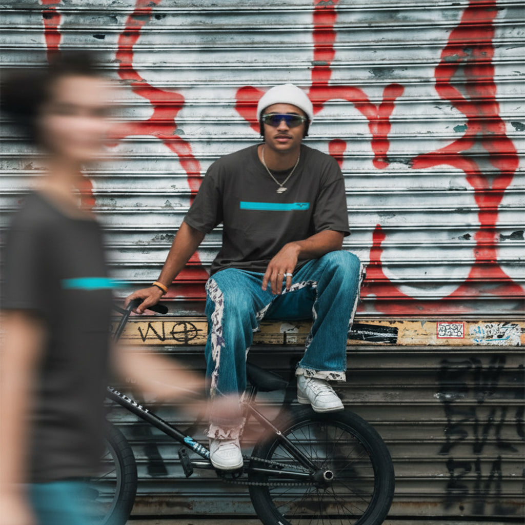 T-Shirt OTL Nera - Linea Azzurra